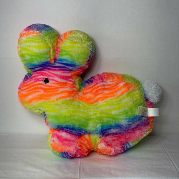 DAnDee Neon Rainbow Plush Rabbit Stuffed Toy 17" - Picture 2 of 9